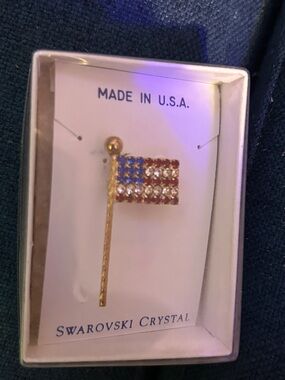 American Flag Swarovski Crystal